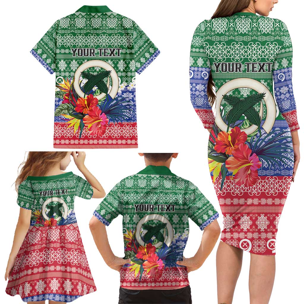 Personalised Torba Joyeux Noel Family Matching Long Sleeve Bodycon Dress and Hawaiian Shirt Proud To Be a Ni-Van Sand Drawing Art LT9 - Polynesian Pride