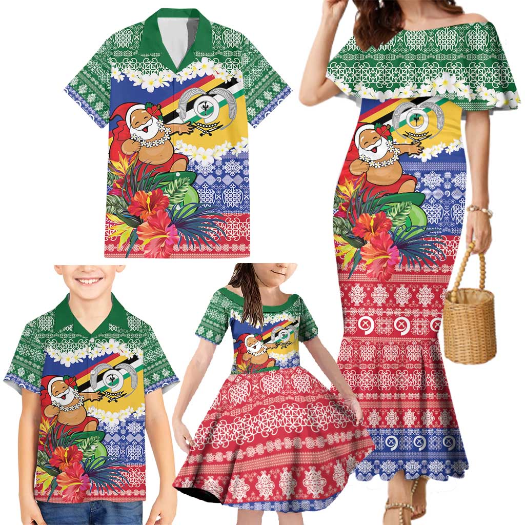 Personalised Torba Joyeux Noel Family Matching Mermaid Dress and Hawaiian Shirt Proud To Be a Ni-Van Sand Drawing Art LT9 - Polynesian Pride
