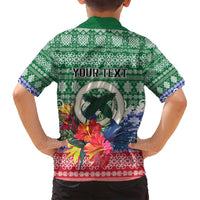 Personalised Torba Joyeux Noel Family Matching Off Shoulder Maxi Dress and Hawaiian Shirt Proud To Be a Ni-Van Sand Drawing Art LT9 - Polynesian Pride