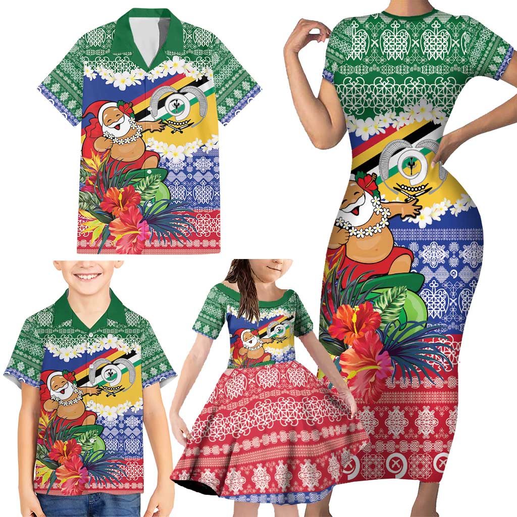 Personalised Torba Joyeux Noel Family Matching Short Sleeve Bodycon Dress and Hawaiian Shirt Proud To Be a Ni-Van Sand Drawing Art LT9 - Polynesian Pride