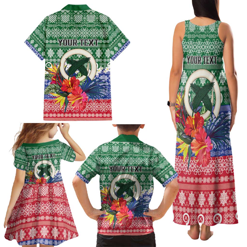 Personalised Torba Joyeux Noel Family Matching Tank Maxi Dress and Hawaiian Shirt Proud To Be a Ni-Van Sand Drawing Art LT9 - Polynesian Pride