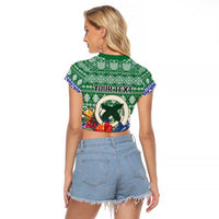 Personalised Torba Joyeux Noel Raglan Cropped T Shirt Proud To Be a Ni-Van Sand Drawing Art - Polynesian Pride