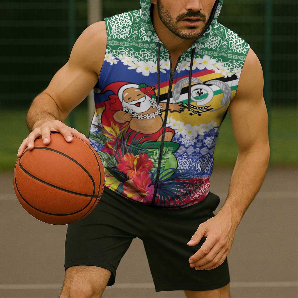 Personalised Torba Joyeux Noel Sleeveless Zip Hoodie Proud To Be a Ni-Van Sand Drawing Art - Polynesian Pride
