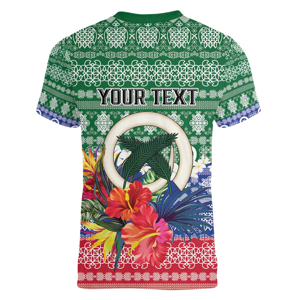 Personalised Torba Joyeux Noel Women V-Neck T-Shirt Proud To Be a Ni-Van Sand Drawing Art LT9 - Polynesian Pride