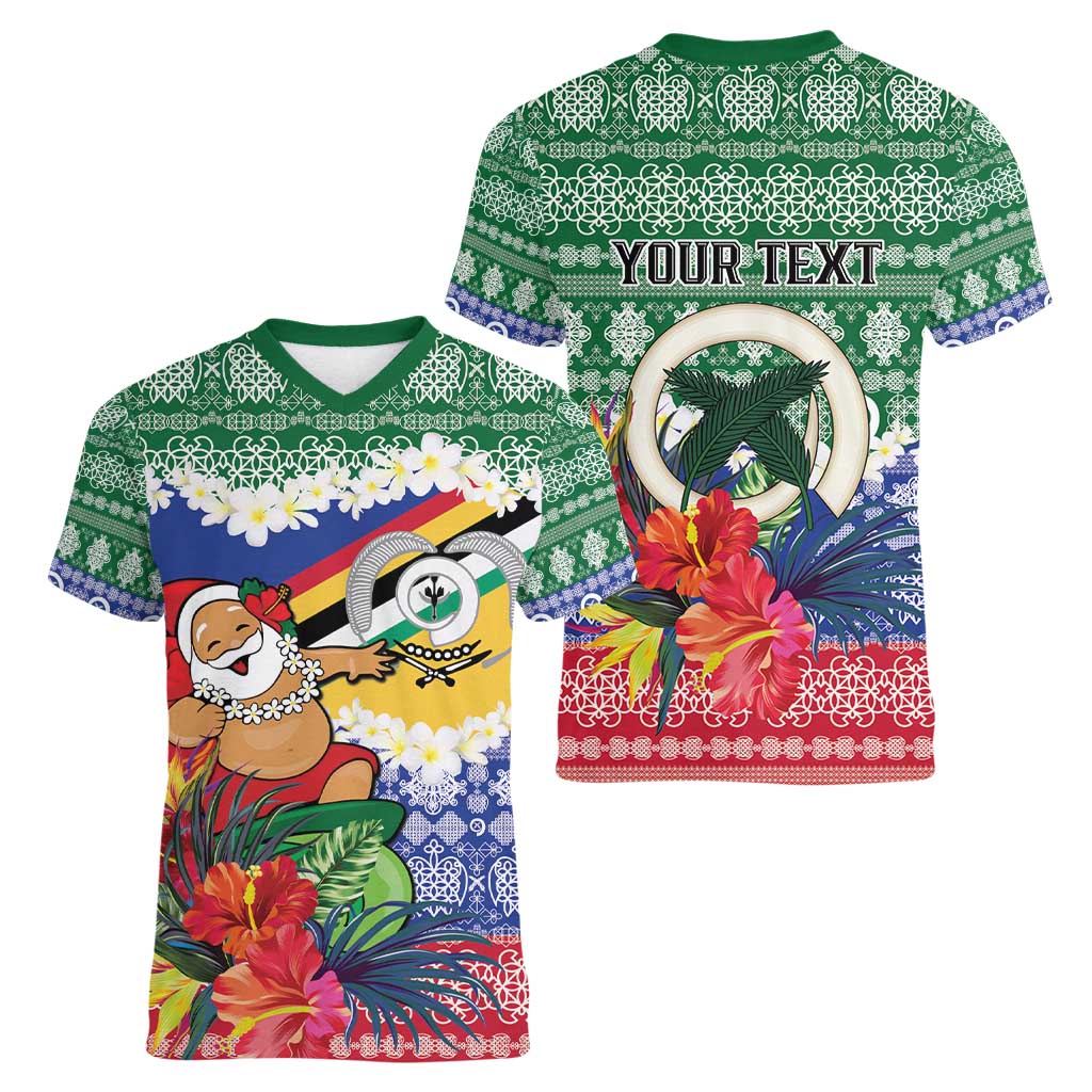 Personalised Torba Joyeux Noel Women V-Neck T-Shirt Proud To Be a Ni-Van Sand Drawing Art LT9 - Polynesian Pride