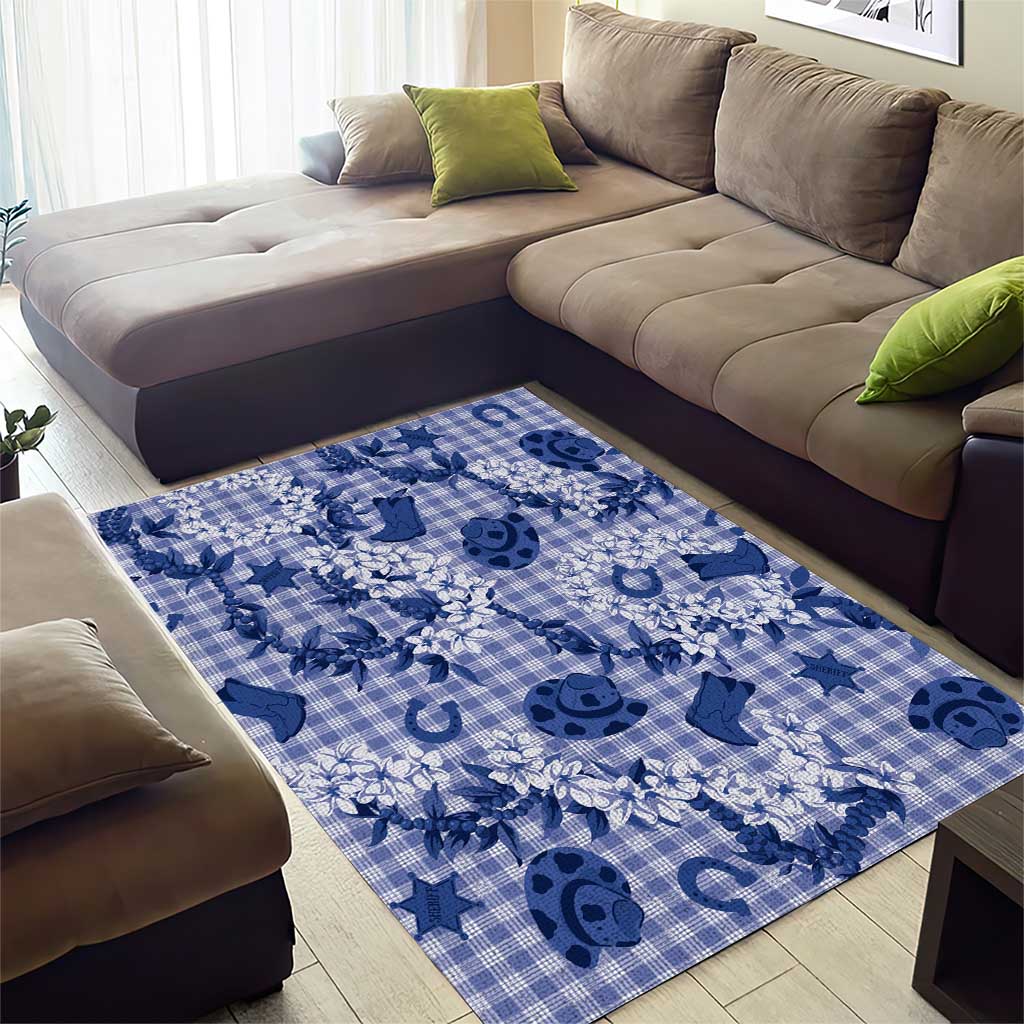 Mokihana Maile Ilima Leis Paniolo Palaka Area Rug Hawaiian Polu Spirit LT9 - Polynesian Pride