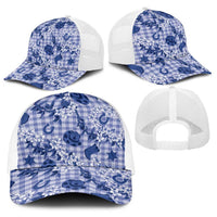 Mokihana Maile Ilima Leis Paniolo Palaka Baseball Net Cap Hawaiian Polu Spirit - Polynesian Pride