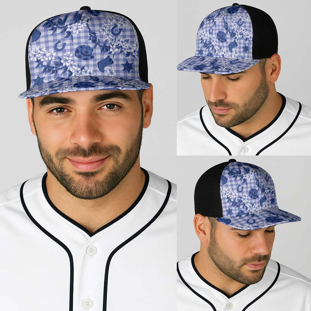Mokihana Maile Ilima Leis Paniolo Palaka Baseball Net Cap Hawaiian Polu Spirit - Polynesian Pride