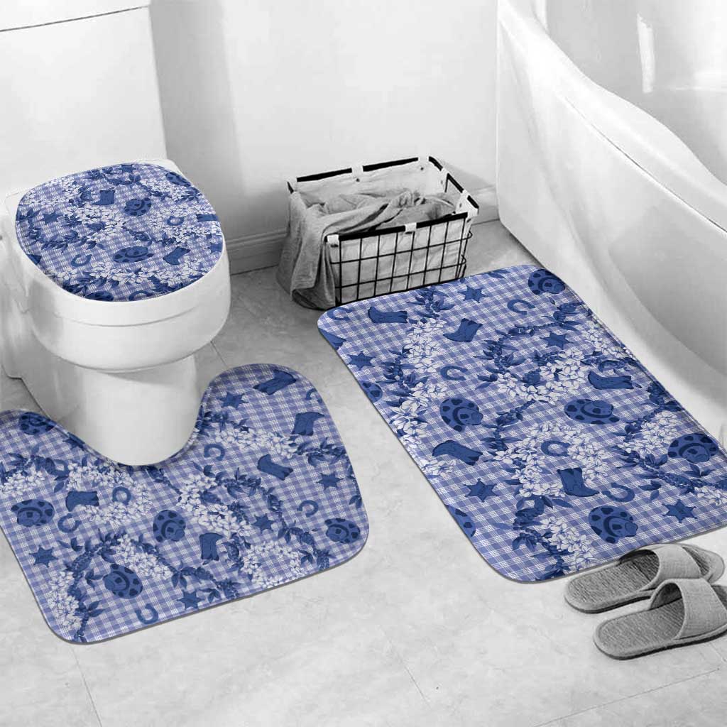 Mokihana Maile Ilima Leis Paniolo Palaka Bathroom Set Hawaiian Polu Spirit - Polynesian Pride