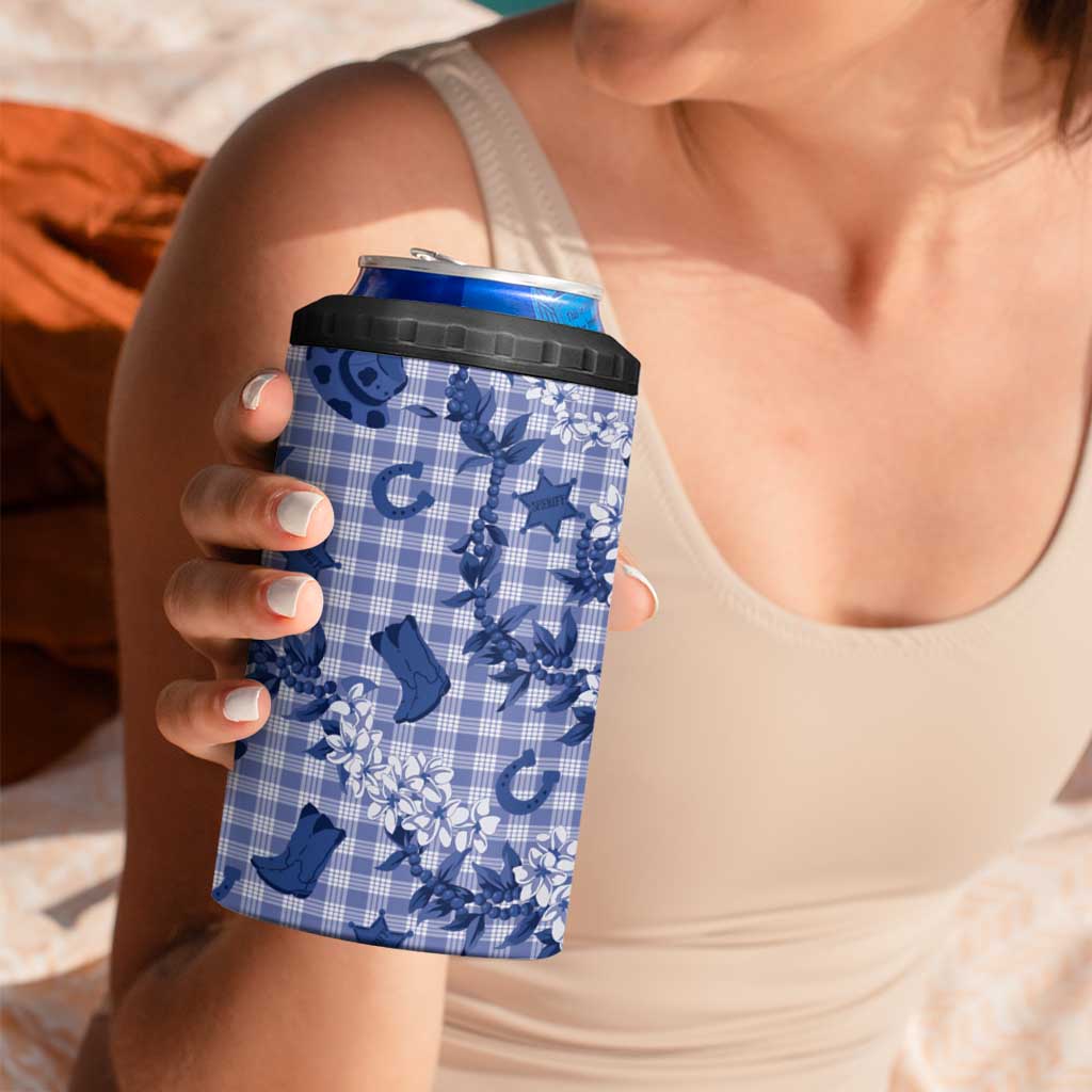 Mokihana Maile Ilima Leis Paniolo Palaka 4 in 1 Can Cooler Tumbler Hawaiian Polu Spirit LT9 - Polynesian Pride