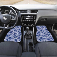 Mokihana Maile Ilima Leis Paniolo Palaka Car Mats Hawaiian Polu Spirit LT9 Set 2pcs - Front Blue - Polynesian Pride