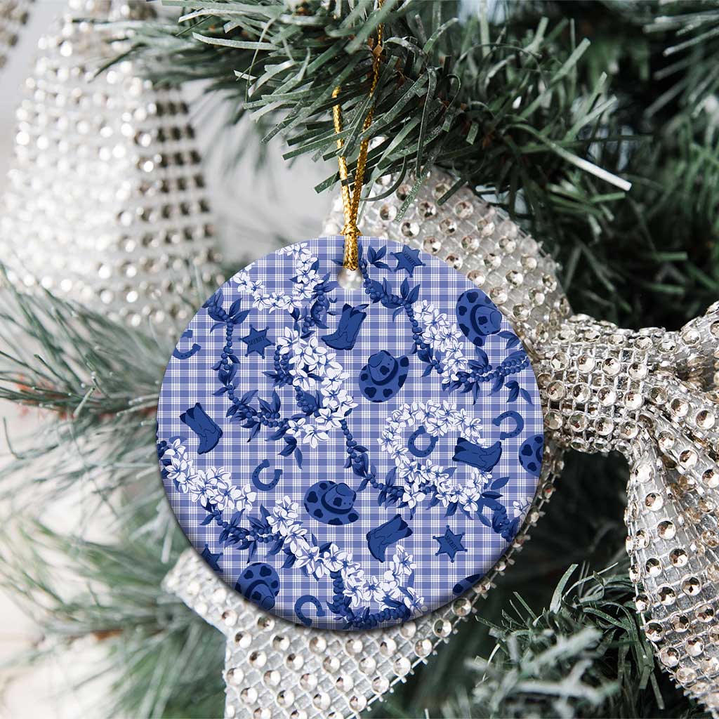 Mokihana Maile Ilima Leis Paniolo Palaka Ceramic Ornament Hawaiian Polu Spirit - Polynesian Pride