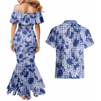Mokihana Maile Ilima Leis Paniolo Palaka Couples Matching Mermaid Dress and Hawaiian Shirt Hawaiian Polu Spirit LT9 - Polynesian Pride