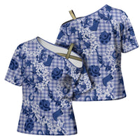 Mokihana Maile Ilima Leis Paniolo Palaka Cross Shoulder Shirt Hawaiian Polu Spirit LT9 - Polynesian Pride