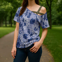 Mokihana Maile Ilima Leis Paniolo Palaka Cross Shoulder Shirt Hawaiian Polu Spirit LT9 - Polynesian Pride