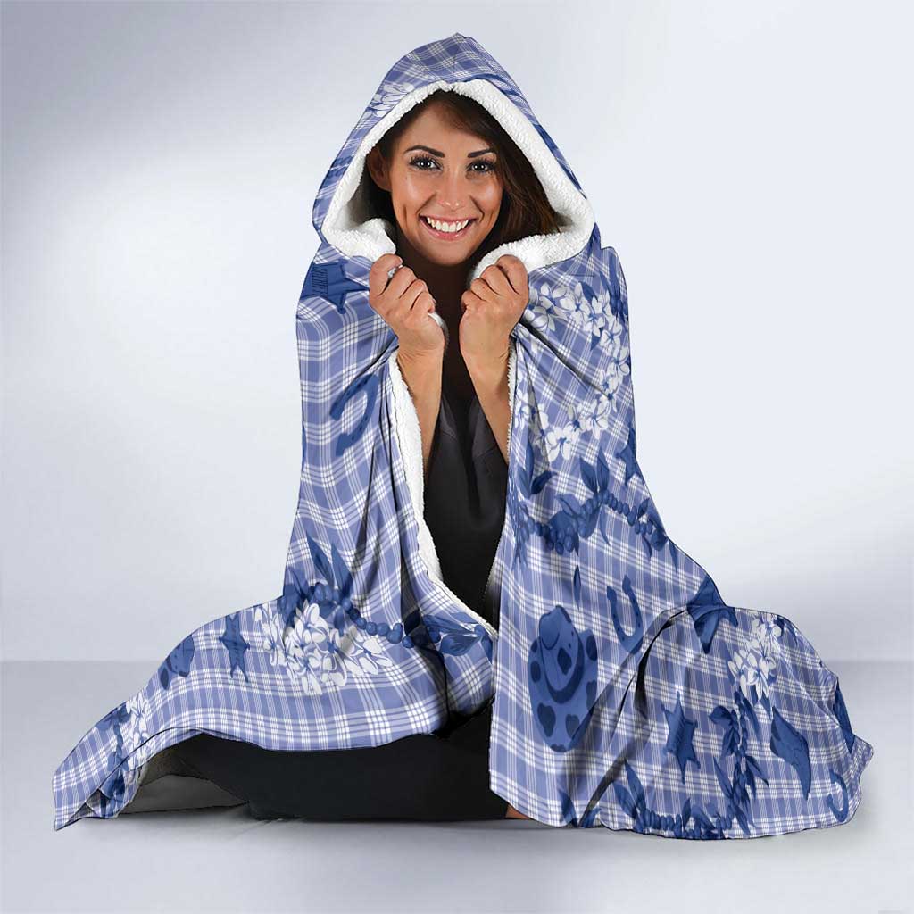 Mokihana Maile Ilima Leis Paniolo Palaka Hooded Blanket Hawaiian Polu Spirit LT9 - Polynesian Pride