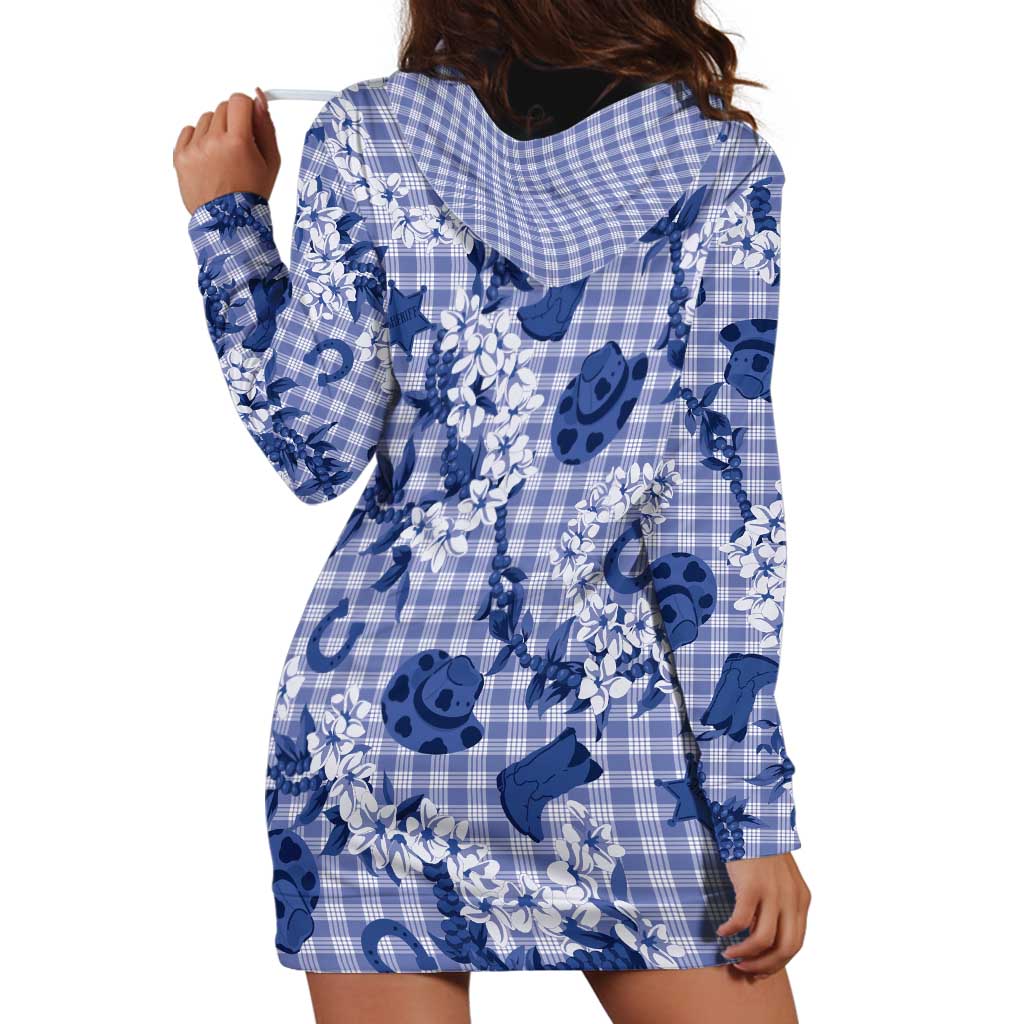 Mokihana Maile Ilima Leis Paniolo Palaka Hoodie Dress Hawaiian Polu Spirit LT9 - Polynesian Pride