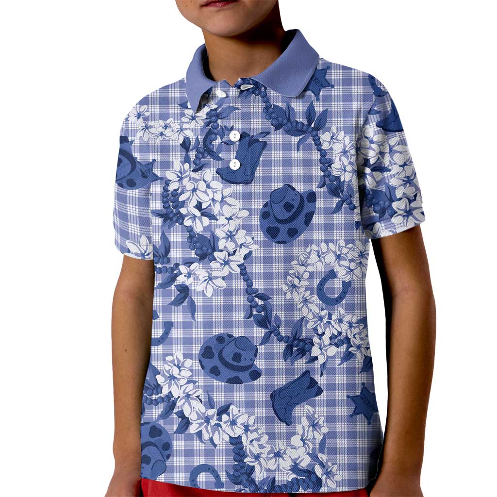 Mokihana Maile Ilima Leis Paniolo Palaka Kid Polo Shirt Hawaiian Polu Spirit - Polynesian Pride