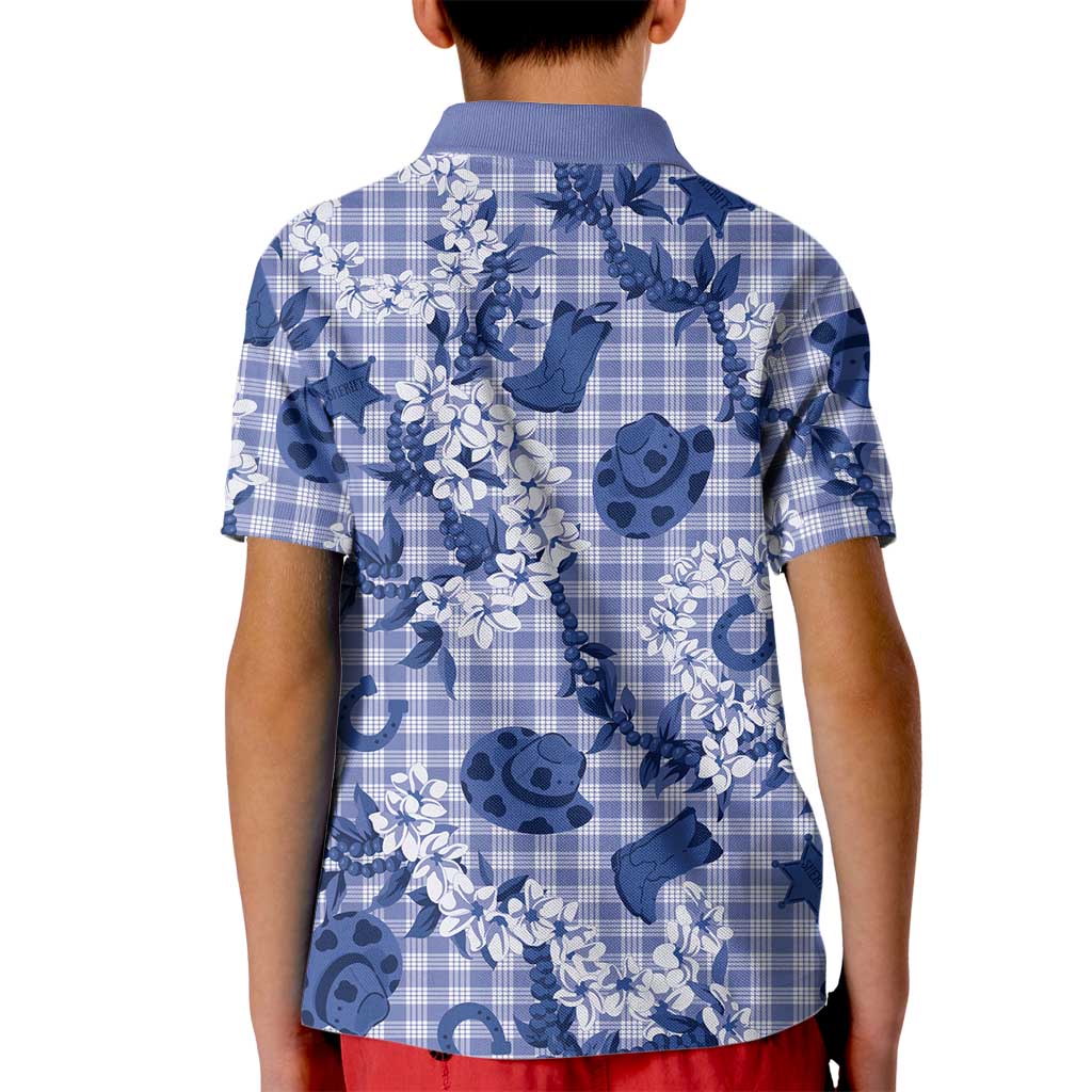 Mokihana Maile Ilima Leis Paniolo Palaka Kid Polo Shirt Hawaiian Polu Spirit LT9 - Polynesian Pride