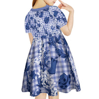 Mokihana Maile Ilima Leis Paniolo Palaka Kid Short Sleeve Dress Hawaiian Polu Spirit LT9 - Polynesian Pride