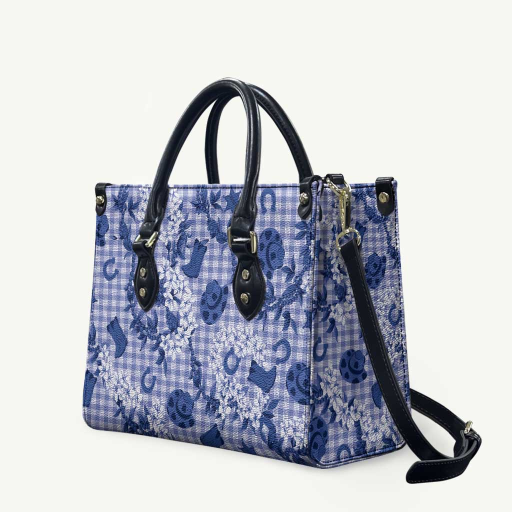 Mokihana Maile Ilima Leis Paniolo Palaka Leather Bag Hawaiian Polu Spirit - Polynesian Pride