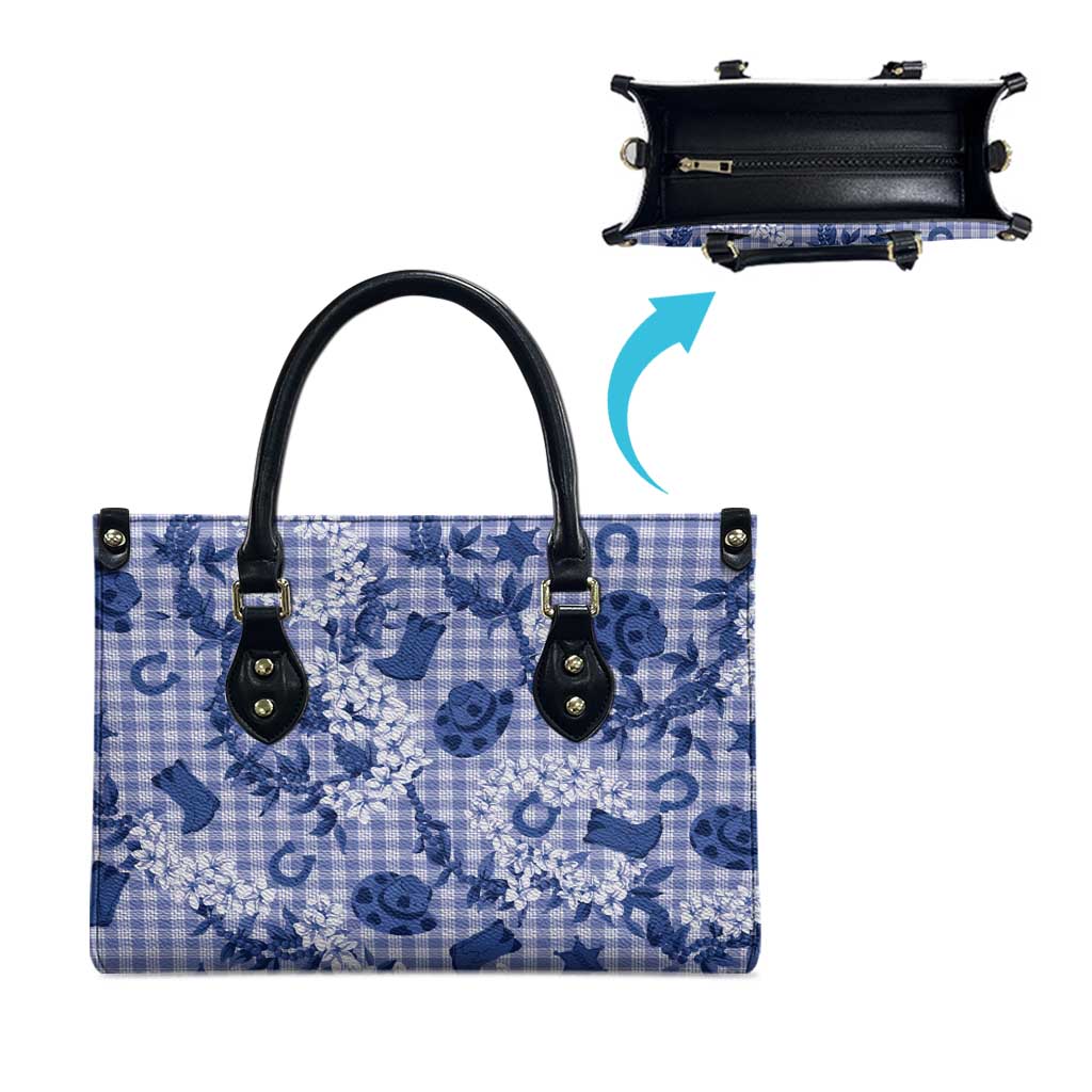 Mokihana Maile Ilima Leis Paniolo Palaka Leather Bag Hawaiian Polu Spirit - Polynesian Pride