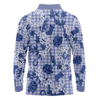 Mokihana Maile Ilima Leis Paniolo Palaka Long Sleeve Polo Shirt Hawaiian Polu Spirit LT9 - Polynesian Pride
