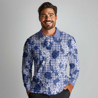 Mokihana Maile Ilima Leis Paniolo Palaka Long Sleeve Polo Shirt Hawaiian Polu Spirit LT9 - Polynesian Pride