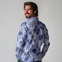 Mokihana Maile Ilima Leis Paniolo Palaka Long Sleeve Polo Shirt Hawaiian Polu Spirit LT9 - Polynesian Pride