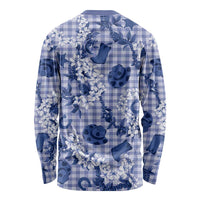 Mokihana Maile Ilima Leis Paniolo Palaka Long Sleeve Shirt Hawaiian Polu Spirit LT9 - Polynesian Pride