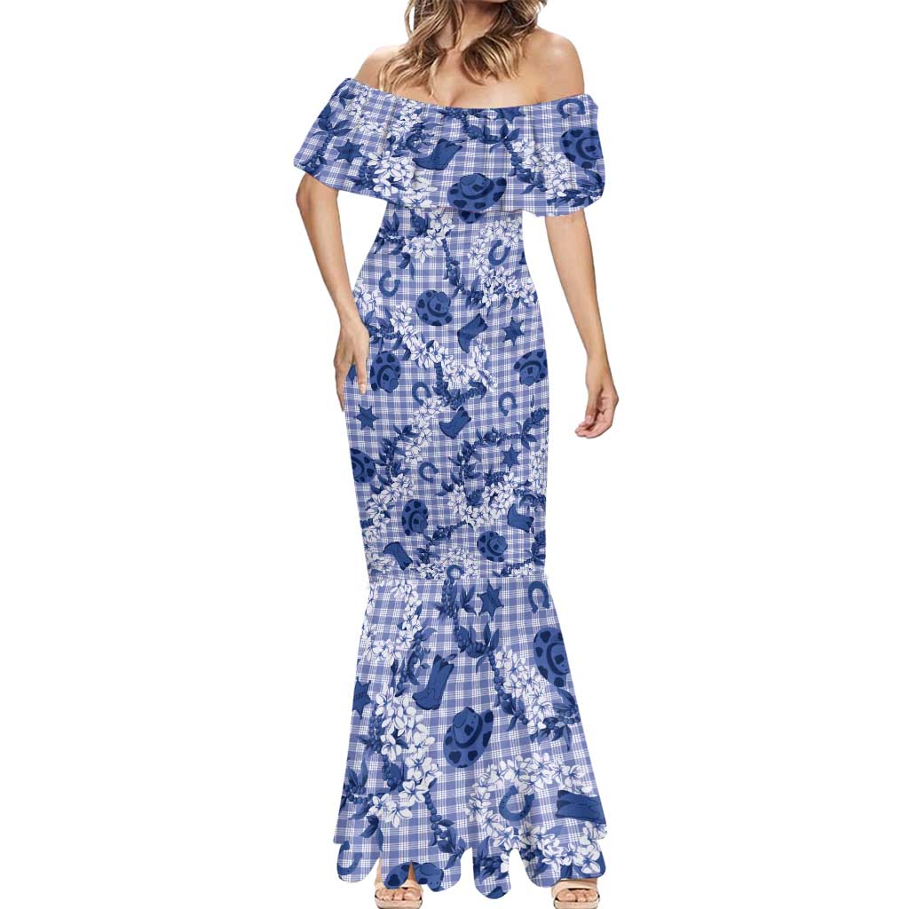 Mokihana Maile Ilima Leis Paniolo Palaka Mermaid Dress Hawaiian Polu Spirit LT9 - Polynesian Pride
