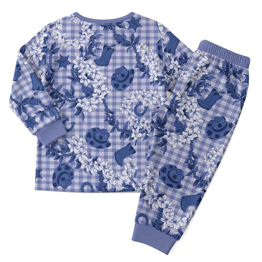 Mokihana Maile Ilima Leis Paniolo Palaka Christmas Pajama Set Hawaiian Polu Spirit LT9 - Polynesian Pride