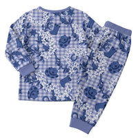 Mokihana Maile Ilima Leis Paniolo Palaka Christmas Pajama Set Hawaiian Polu Spirit LT9 - Polynesian Pride