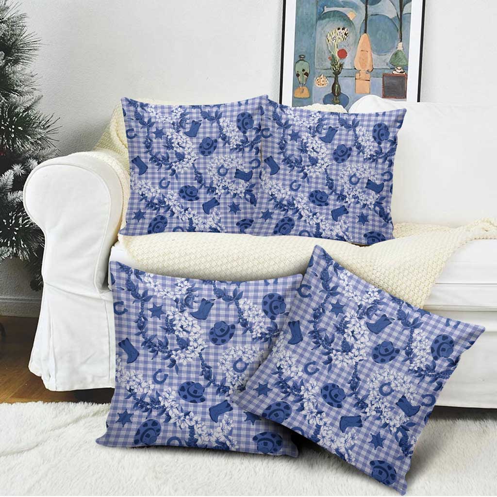 Mokihana Maile Ilima Leis Paniolo Palaka Pillow Cover Hawaiian Polu Spirit LT9 - Polynesian Pride