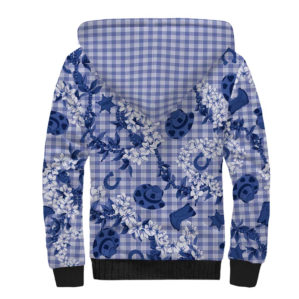 Mokihana Maile Ilima Leis Paniolo Palaka Sherpa Hoodie Hawaiian Polu Spirit LT9 - Polynesian Pride