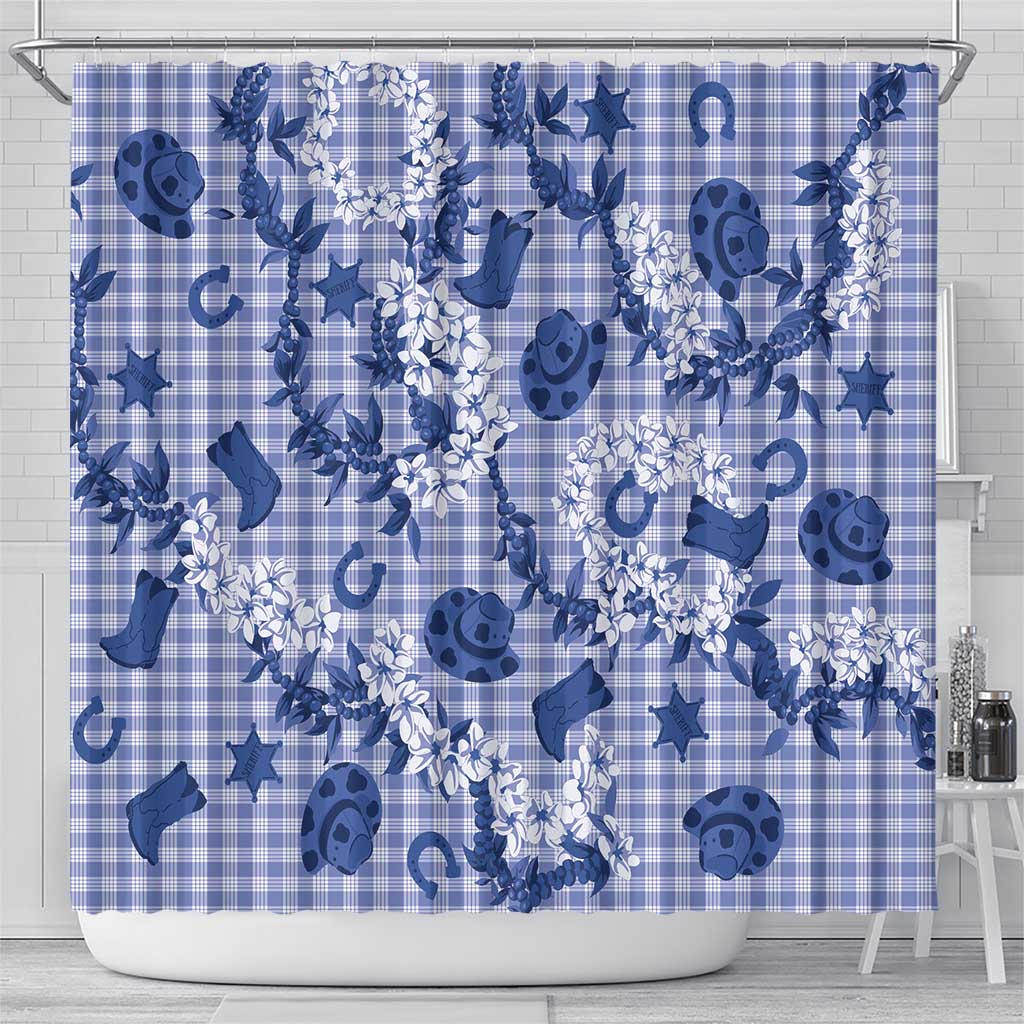 Mokihana Maile Ilima Leis Paniolo Palaka Shower Curtain Hawaiian Polu Spirit LT9 - Polynesian Pride