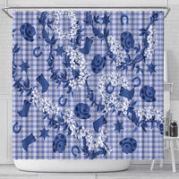 Mokihana Maile Ilima Leis Paniolo Palaka Shower Curtain Hawaiian Polu Spirit LT9 - Polynesian Pride