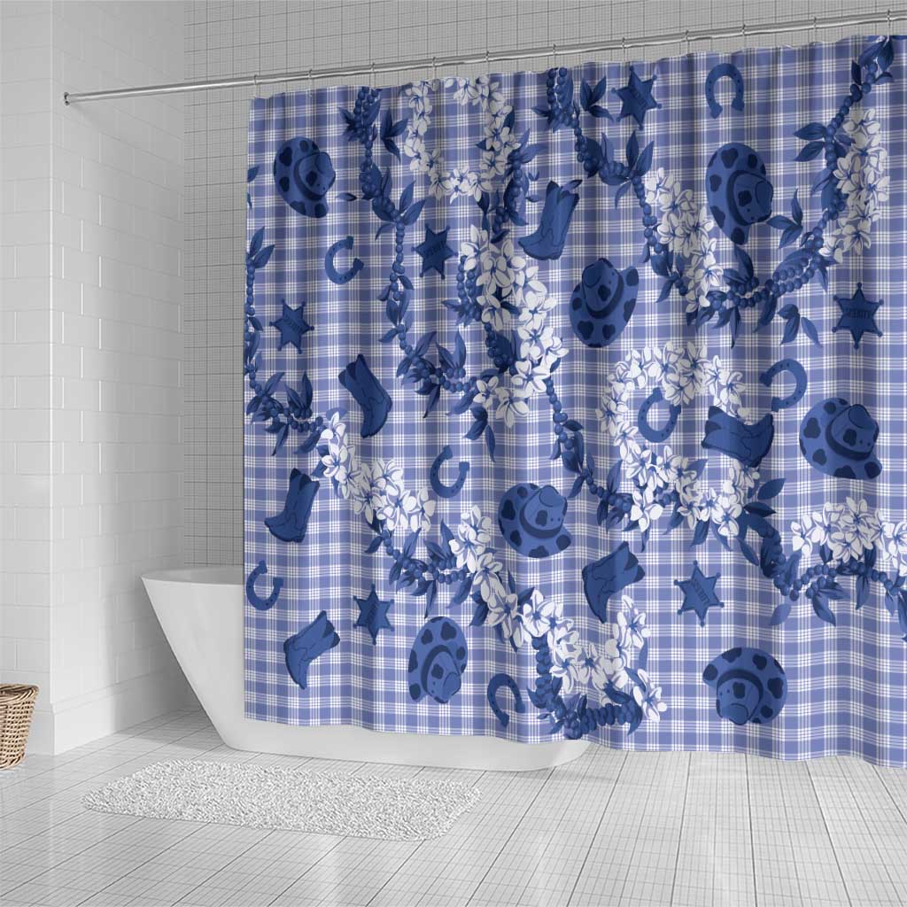 Mokihana Maile Ilima Leis Paniolo Palaka Shower Curtain Hawaiian Polu Spirit LT9 - Polynesian Pride
