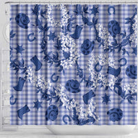 Mokihana Maile Ilima Leis Paniolo Palaka Shower Curtain Hawaiian Polu Spirit LT9 - Polynesian Pride