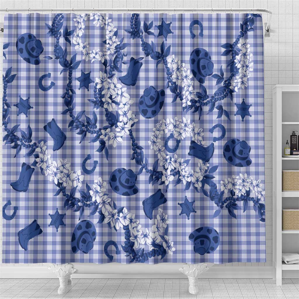 Mokihana Maile Ilima Leis Paniolo Palaka Shower Curtain Hawaiian Polu Spirit LT9 - Polynesian Pride