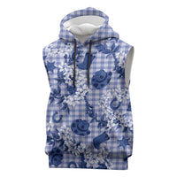 Mokihana Maile Ilima Leis Paniolo Palaka Sleeveless Hoodie Hawaiian Polu Spirit LT9 Blue - Polynesian Pride