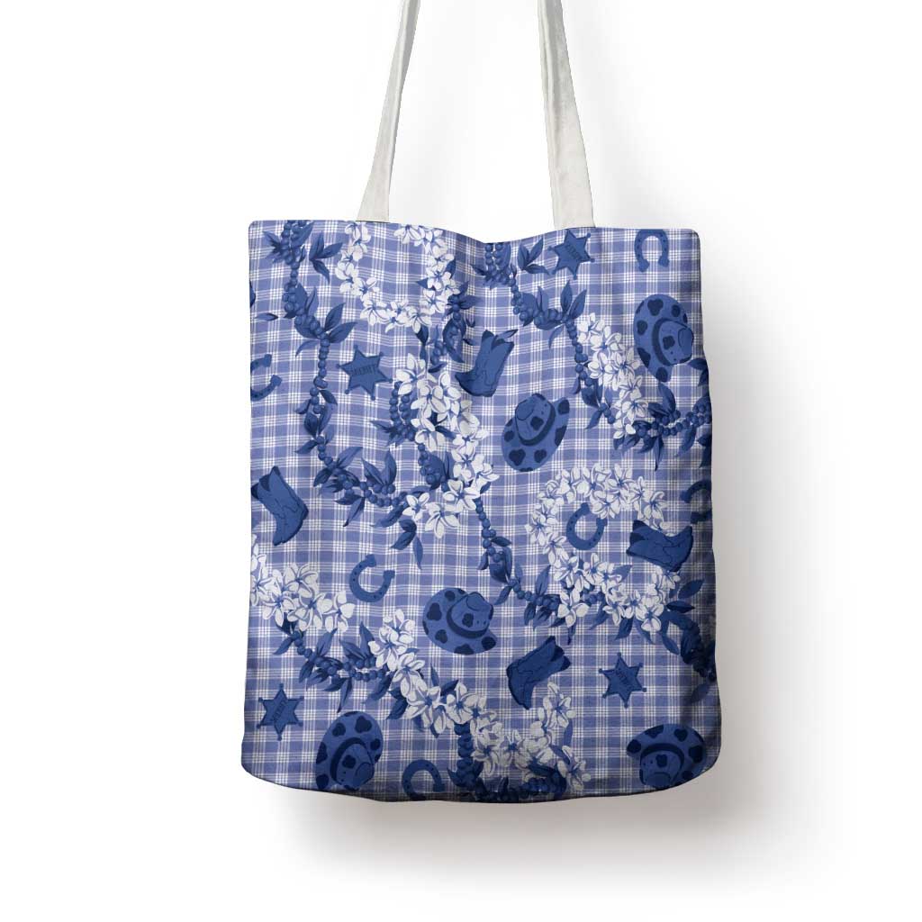 Mokihana Maile Ilima Leis Paniolo Palaka Tote Bag Hawaiian Polu Spirit LT9 - Polynesian Pride