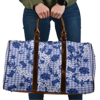 Mokihana Maile Ilima Leis Paniolo Palaka Travel Bag Hawaiian Polu Spirit LT9 Blue - Polynesian Pride