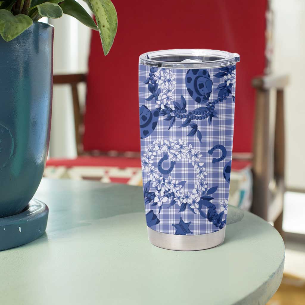 Mokihana Maile Ilima Leis Paniolo Palaka Tumbler Cup Hawaiian Polu Spirit LT9 - Polynesian Pride