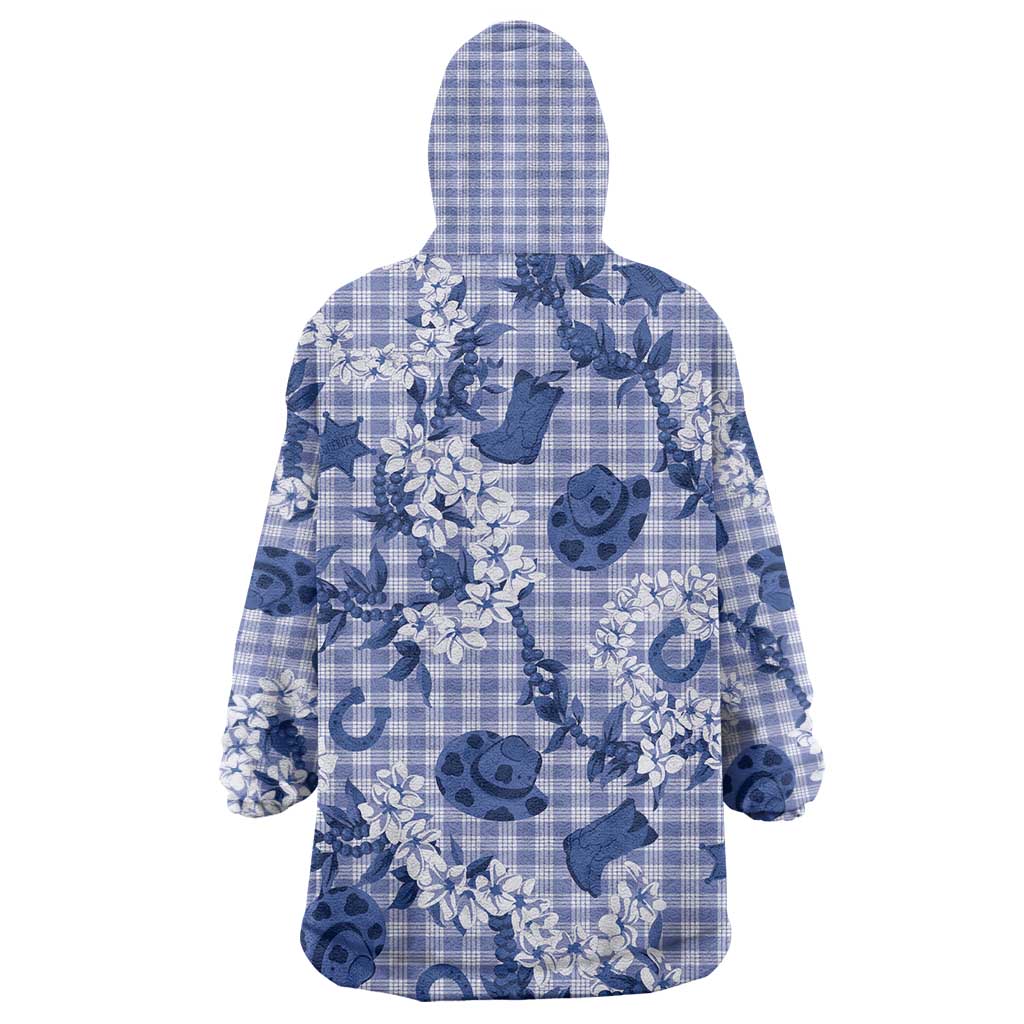 Mokihana Maile Ilima Leis Paniolo Palaka Wearable Blanket Hoodie Hawaiian Polu Spirit LT9 - Polynesian Pride