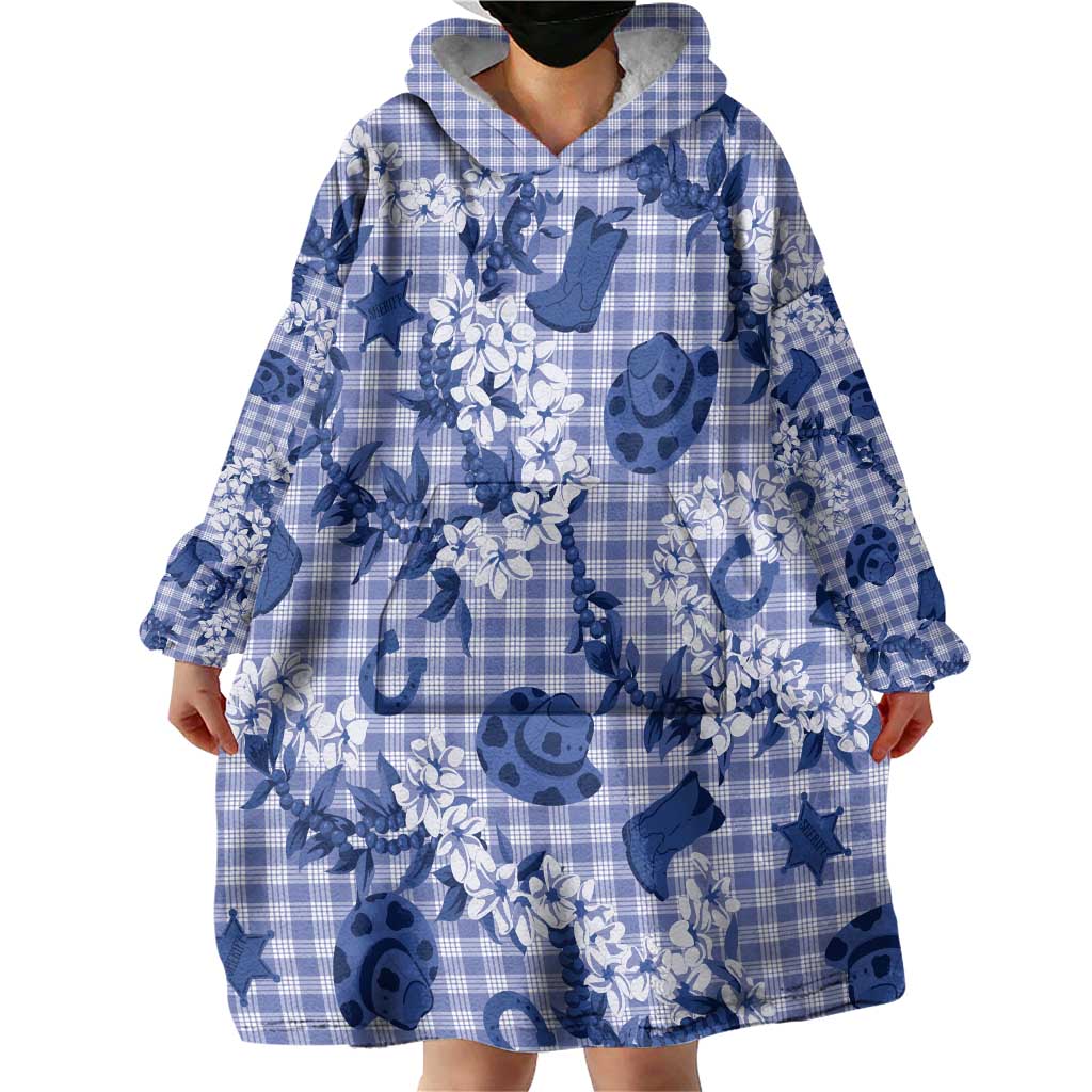Mokihana Maile Ilima Leis Paniolo Palaka Wearable Blanket Hoodie Hawaiian Polu Spirit LT9 - Polynesian Pride