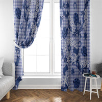 Mokihana Maile Ilima Leis Paniolo Palaka Window Curtain Hawaiian Polu Spirit - Polynesian Pride