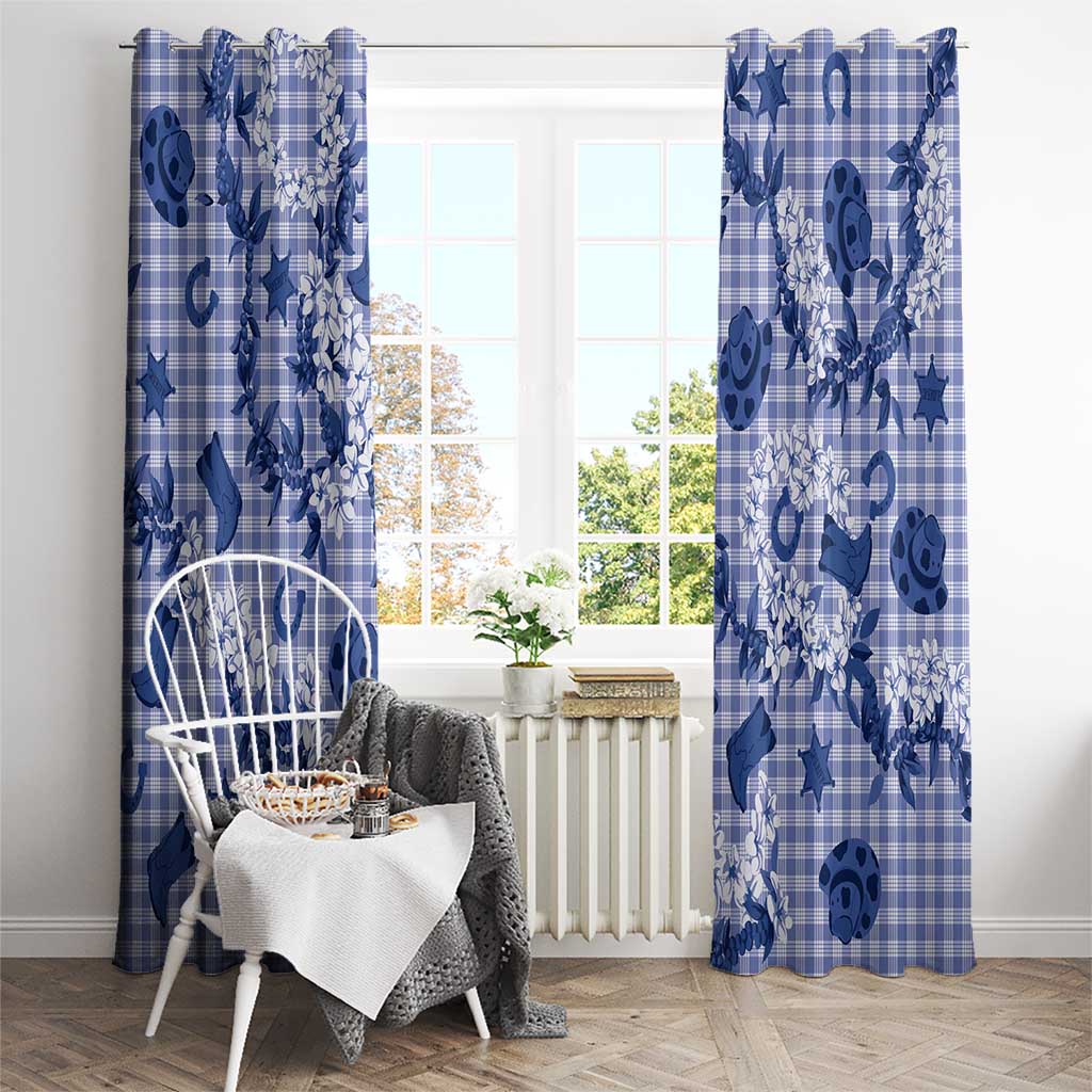 Mokihana Maile Ilima Leis Paniolo Palaka Window Curtain Hawaiian Polu Spirit - Polynesian Pride