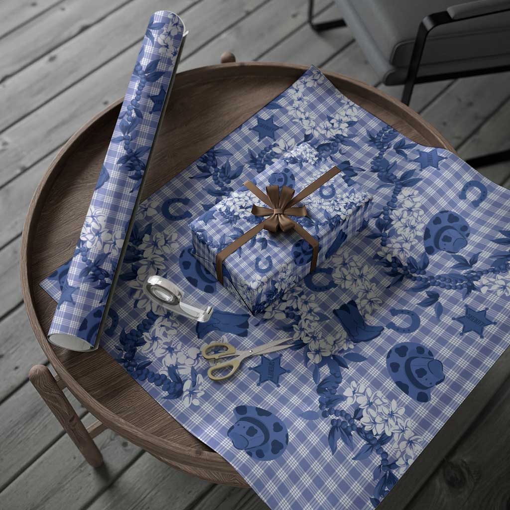 Mokihana Maile Ilima Leis Paniolo Palaka Wrapping Paper Hawaiian Polu Spirit LT9 - Polynesian Pride