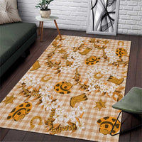 Mokihana Maile Ilima Leis Paniolo Palaka Area Rug Hawaiian Kula Spirit - Polynesian Pride